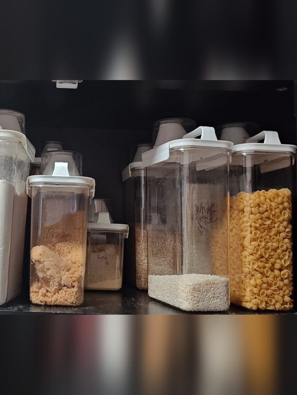 Airtight Food Storage Containers - White 3pk (Small, Medium, Large)